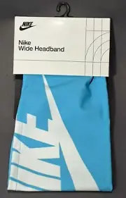 Nike Wide Width Graphic Headband 2.0 Womens OSFM Light Blue Copa/White