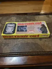 Vintage Skilcraft Macrame Owl Kit Plus 2 Plant Hangers Beginner 1977 sealed NEW