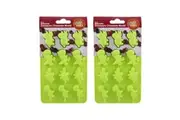 4pc Daily Bake Silicone Dinosaur Shaped 12 Cup Chocolate Mould Set Green