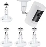 Adhesive Ring Camera Wall Mount, Ring Camera Mounting Bracket Upright Mounting 360 Degree Adjustable Screwless Ring Indoor & Outdoor Security Camera, Perforated Installation, Very Sturdy (4)