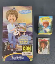 Bob Ross Bobble Head Exclusive 2018 SDCC Convention & Mini Bobble & Cards