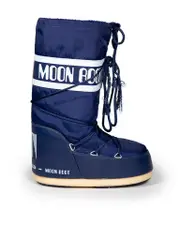 Navy Chunky Lace-Up Boots