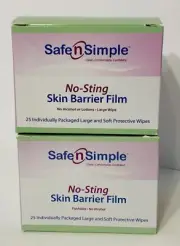 2 Boxes of 25 Wipes SNS80775 No-Sting Skin Barrier Film Exp. 2025/05-2027/02