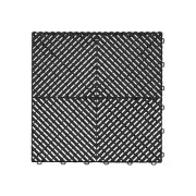 Ribtrax PRO Interlocking Garage Floor Tiles, 15.75 x 15.75-Inch, Jet Black, 2...