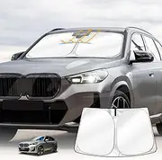X-CAR Windscreen Sun Shade for BMW X1 U11 Series 2023-2025 Blocks UV Rays Foldable Custom Wind Screen Sun Visor Protector