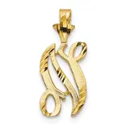 10K Yellow Gold Initial N Pendant