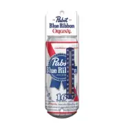 Pabst Blue Ribbon Thermometer Tin Sign Vintage Style PBR