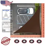 Heavy-Duty 6' x 8' x 10' Brown Shade Sail - Triangle Design with Custom Options