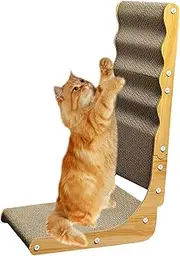 Byeaon Vertical Cat Scratcher,Kitten Nail Sharpener Board | Multifunctional Kitten Scratching Board, Interactive Teaser Puzzle Toy for Indoor Pets