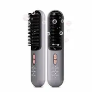 Mini Cordless Rechargeable Portable Ionic Hair Straightening Brush with 60 Million lons,3 Temps,Dual Voltage for Makeup Stylish Women Travel Outdoor