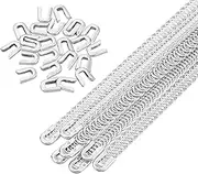 sourcing map 12 Pcs Spiral Metal Corset Boning, 3/8"x 14" Galvanized Carbon Steel Boning Precut Steel Boning Tips with Cap Head for Corset Gown Costumes Crafts Sewing