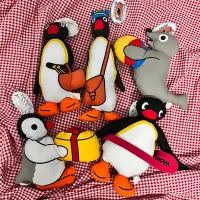 在飛比找Yahoo!奇摩拍賣優惠-中古品pingu pinga robby企鵝家族全家桶玩偶3