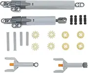 22Pcs Technical Powered Up S/L/XL Linear Actuator Kit 40918/61927/92693 Hydraulic Cylinder Piston Bracket Robot Car Gear Axle Set Compatible with Major Brand