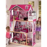 在飛比找ETMall東森購物網優惠-木質兒童公主屋城堡玩具女孩娃娃屋大型diy小屋別墅房子玩具屋