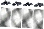 1Set Fish Tank Lattice Plate Aquarium Isolation Panel with Black Plates Suction Cups for Easy Splicing and Compartmentalization of Fish Tanks