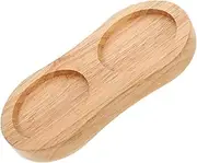 SHOWERORO Wooden Pepper Mill Base Tray Anti-Scratch Pad for Kitchen Countertop Condiment Holder for Salt Pepper Grinders Syrup Bottles