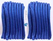 (2) Blue Double Braided 1/2" x 20' HQ Boat Marine DOCK LINES Mooring Rope Cord