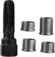 FLYPIG M14 x1.25 Carbon Steel Spark Plug Re-thread Repair Tool Tap Reamer Inserts Kit 14mm Spark Plug Thread Repair Kit