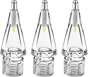 [Aircawin] Pencil Tips Replacement for Apple Pencil 1st & 2nd Generation, 3 Pack Clear, Metal Nib, Wear-Resistant, Precise Control