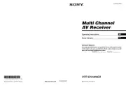Sony STR-DA4ES Amplifier / Receiver Owners Instruction Manual Printed or PDF