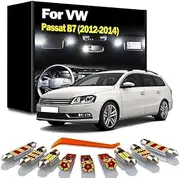 14Pcs Interior Reading Map Dome Trunk Light Kit, For VW Passat B7 2012 2013 2014 Sun Visor Lamp Car LED Bulbs Accessories