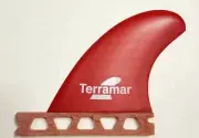 TERRAMAR SURFCO..SIDE BYTES 3.75" FUTURE BASE SURFBOARD FINS EURO HEXCORE RED