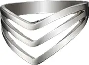 [Generic] Titanium steel Statement Pointed Ring,Three arrow hollow exquisite ring,Titanium steel ring