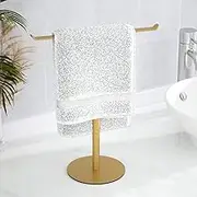 Gold Hand Towel Stand, T-Shape Hand Towel Holder for Bathroom, Display Fingertip Towel Holder Organizer and Bathroom Towel Racks,Kitchen Towel Rack
