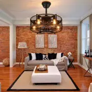 Industrial Light Fan Invisible Ceiling Fans With 6-speed Chandelier + Remote