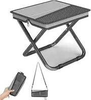 Ultralight Travel Stool - Portable Camping Chair -Folding Handbag-Style Lightweight Camping Stool, Compact Outdoor Seat for Travel, Hiking and More(Grey)