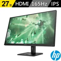 在飛比找momo購物網優惠-【HP 惠普】OMEN 27q 27型IPS 2K 165H