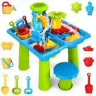 Bennol Kids Sand and Water Table for Toddlers 4 in 1 Outdoor Sand Water Play