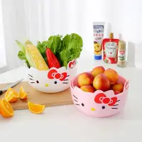 在飛比找蝦皮購物優惠-可愛Hello Kitty水果瀝水籃 洗菜籃 水果籃 瀝水盤