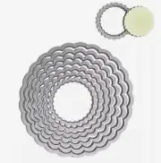 Sizzix Framelits Scallop Circles 8pc set #657552 Perfect Circles Ornaments