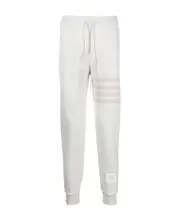 4-Bar drawstring track pants 0,3,4,5 White