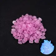 Luminous Stones Gemstones for Children, 1Cm Glow in The Dark Pebbles Rock Cobblestones Glowing Garden Decoration Garden Lawn Aquarium,Purple,500pcs