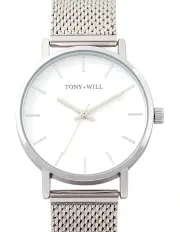 [TONY+WILL] Small Classic Mesh Watch in Silver