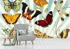 3D Butterfly Pattern Wallpaper Wall Mural Removable Self-adhesive 148