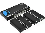 OREI 4K 1x2 HDMI Extender Splitter, Multiple Over Single Cable CAT6/7 4K@60Hz 4:4:4 HDCP 2.2 with IR Remote EDID Management - Up to 100 Ft - Loop Out - Low Latency - Full Support (UHD12-EX100-K)