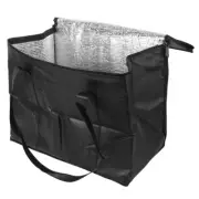 Reusable Grocery Bag Insulated Tote Cooler Bag (Black) grocery bags insulated