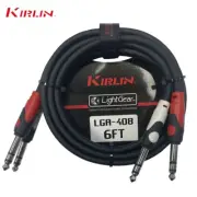 Kirlin 6FT Light Gear Dual 1/4" TRS to Same Patch Cable LGA-408-06