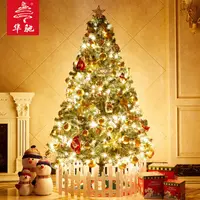 在飛比找樂天市場購物網優惠-聖誕樹 圣誕樹家用1.5米豪華加密發光套餐1.8米大型圣誕節