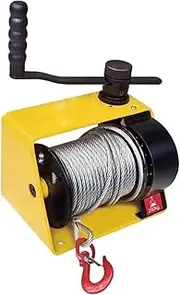 Manual winch 250KG 500KG Turbo Worm Hand Winch Heavy Manual Hoist Two-way Self-locking With Brake 20-35 meter rope Cable Puller(Bearing 250kg,With rope)
