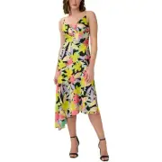 Aidan by Aidan Mattox Womens Asymmetric Long Party Midi Dress BHFO 1604