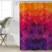 Dark Watercolor Smash Art Shower Curtain