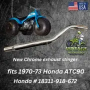 New Honda 1970-73 ATC90 chrome exhaust stinger # 18311-918-672 VMS US90 ATC 90