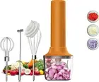 4-in-1 Electric Hand Mixer, Electric Whisk, Mini Onion Chopper 10Oz, Small Hand