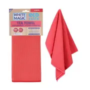 White Magic Reusable 70x50cm Tea Towel Absorbent Cleaning/Drying Cloth Coral