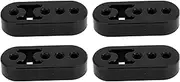 X AUTOHAUX 4 Holes Muffler Exhaust Hanger/Exhaust Pipe Mount Bracket Insulator for Car Truck/Heat-Resistant PU Rubber 12mm ID / 4 Pcs Black