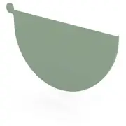 VIC NEW Stratco Half Round Gutter Stop End Mist Green